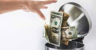 Image result for money being thrown away